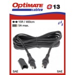 O13 / SAE-73STD příslušenství k Accumate a Optimate - Voděodolný prodlužovací kabel (4,6 m) 5A